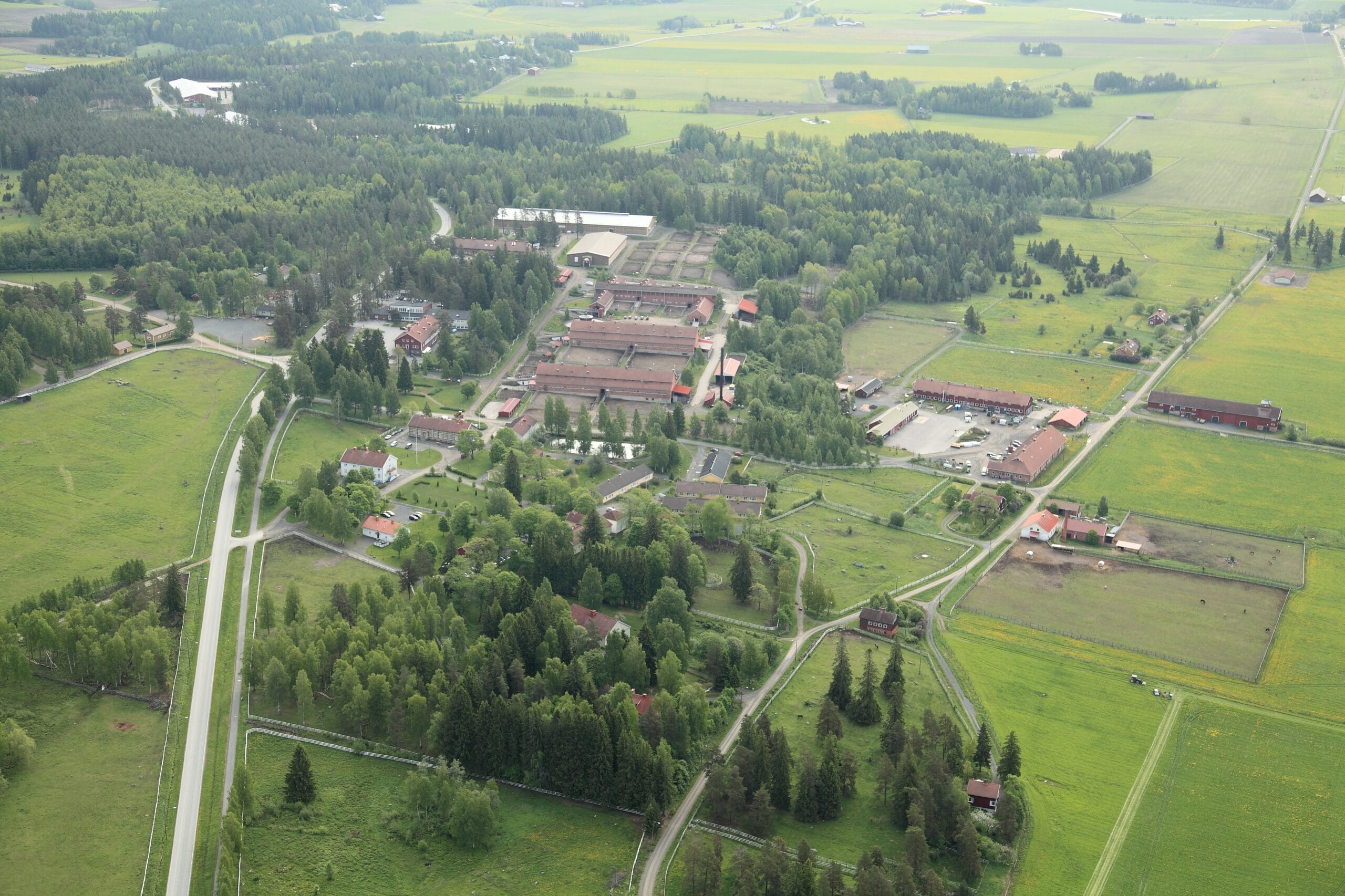 Ilmakuva Hevosopisto tallit ja asunnot